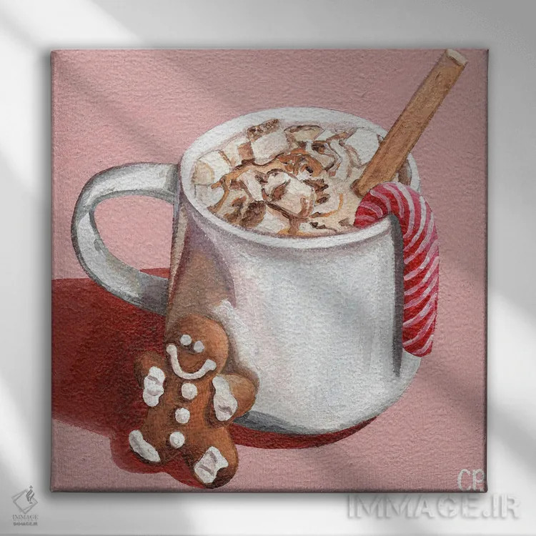 تابلو هات چاکلت جشنوارهای اثر جانسو روسی - نمای روبهرو روی دیوار