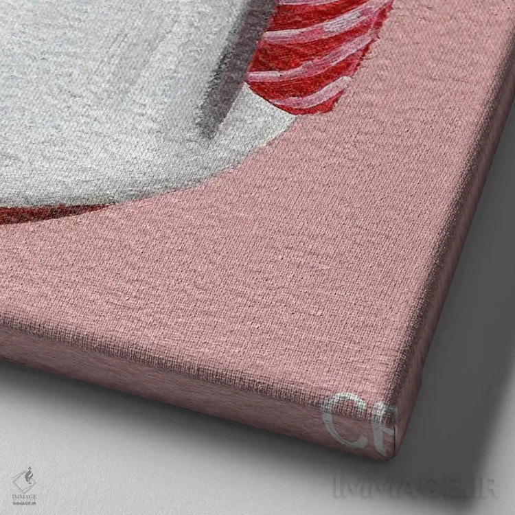 تابلو هات چاکلت جشنوارهای اثر جانسو روسی - نمای نزدیک بافت بوم