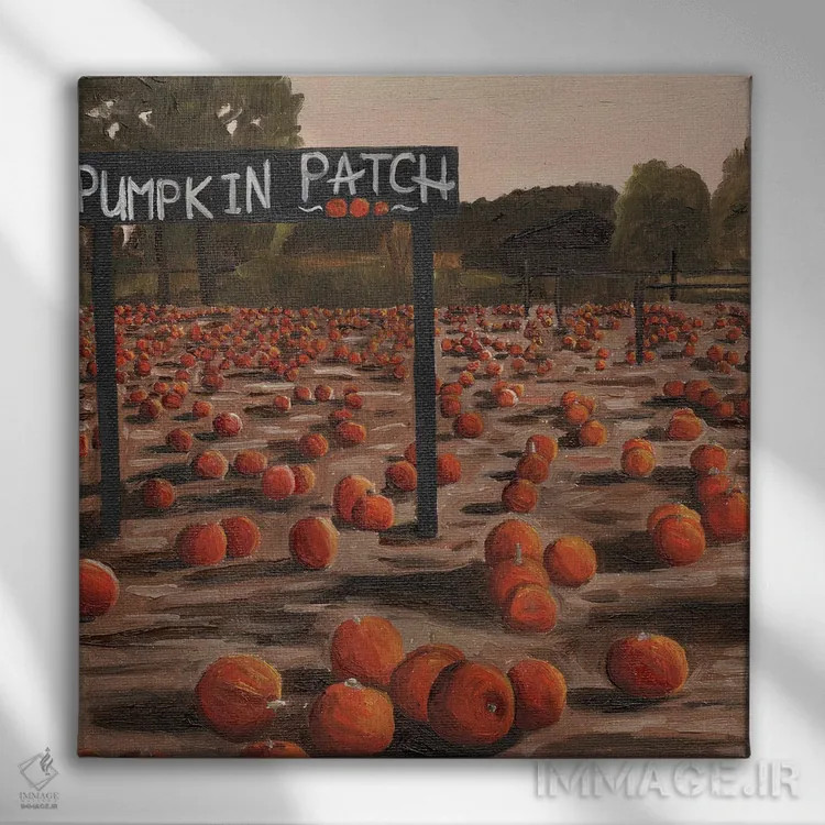 تابلو کدو حلوایی اثر جانسو روسی - نمای روبهرو روی دیوار