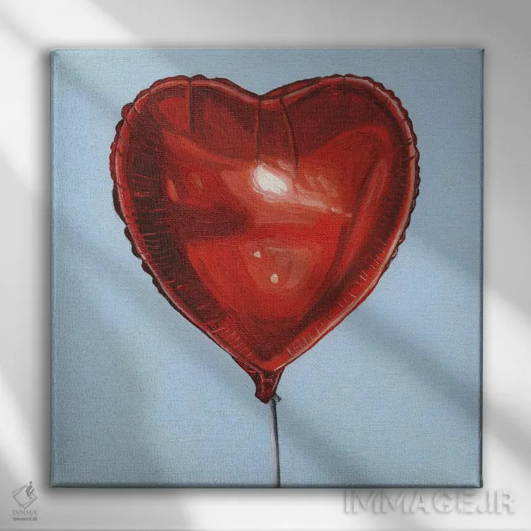 تابلو بادکنک قرمز اثر جانسو روسی - نمای روبهرو روی دیوار