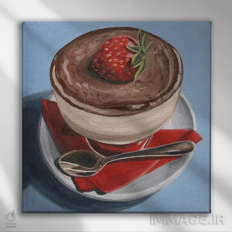 تابلو توتفرنگی در بالا اثر جانسو روسی - نمای روبهرو روی دیوار