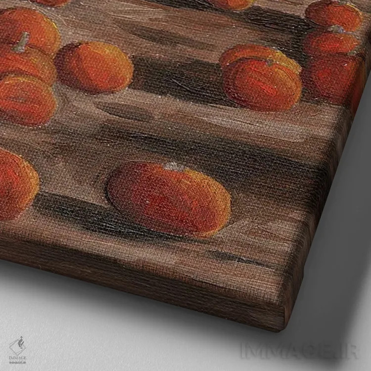 تابلو کدو حلوایی اثر جانسو روسی - نمای نزدیک بافت بوم
