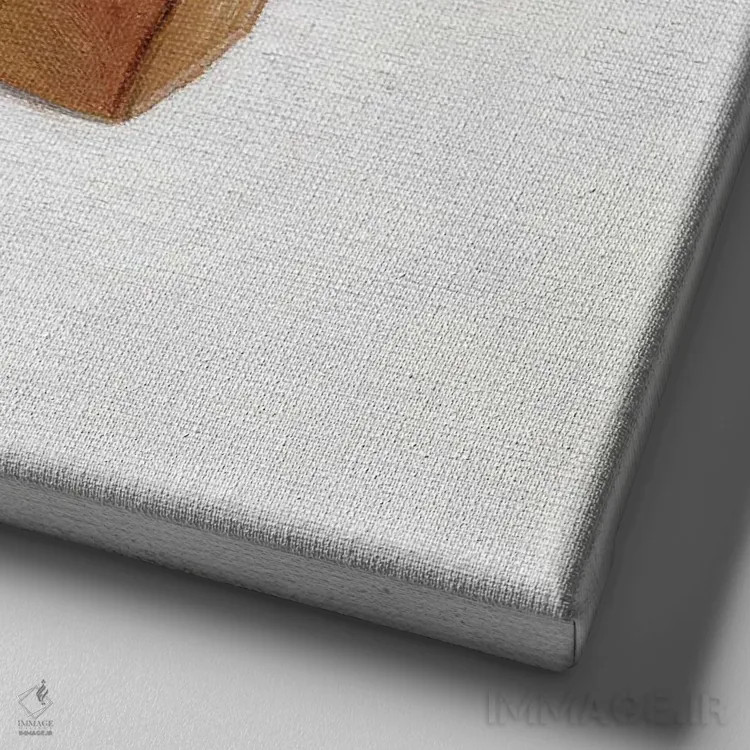 تابلو رژ لب قرمز اثر جانسو روسی - نمای نزدیک بافت بوم