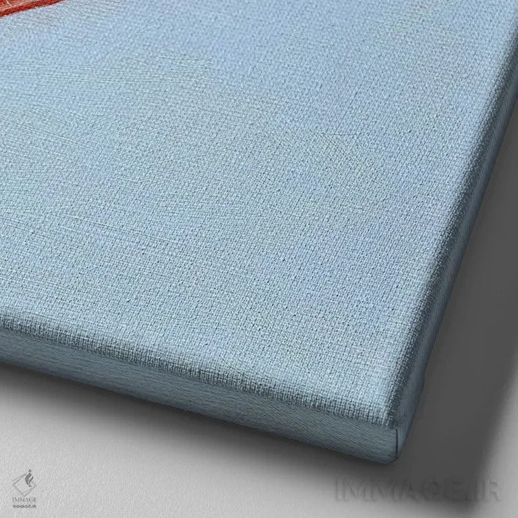 تابلو بادکنک قرمز اثر جانسو روسی - نمای نزدیک بافت بوم