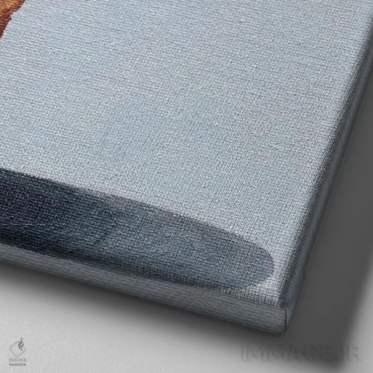 تابلو بستنی توتفرنگی اثر جانسو روسی - نمای نزدیک بافت بوم