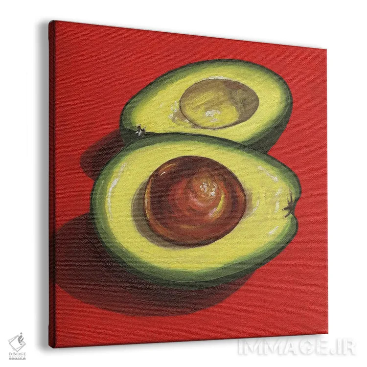 تابلو آووکادو روی قرمز اثر جانسو روسی - نمای پرسپکتیو محصول