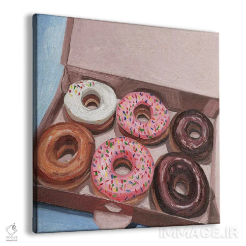 تابلو جعبه دونات اثر جانسو روسی - نمای پرسپکتیو محصول