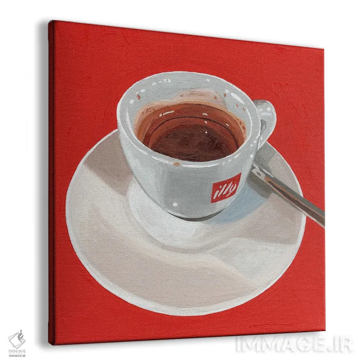 تابلو اسپرسو روی قرمز اثر جانسو روسی - نمای پرسپکتیو محصول