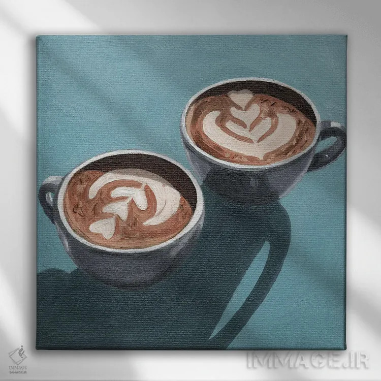 تابلو کاپوچینوهای غمگین اثر جانسو روسی - نمای روبهرو روی دیوار