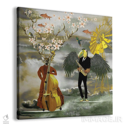 تابلو جلسه موسیقی (جَم سش) اثر کارولین کسلسی - نمای پرسپکتیو محصول