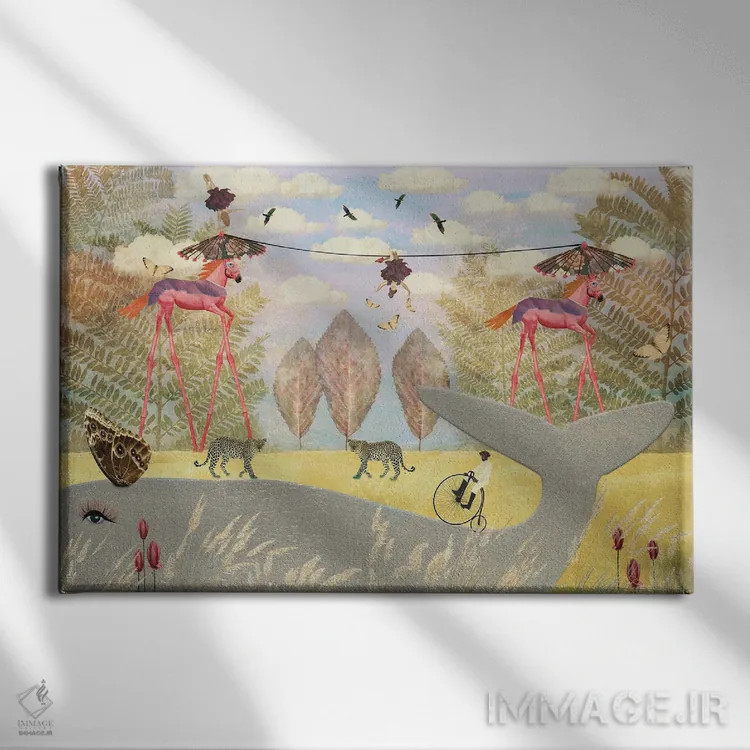 تابلو یک روز در سیرک اثر کارولین کسلسی - نمای روبهرو روی دیوار