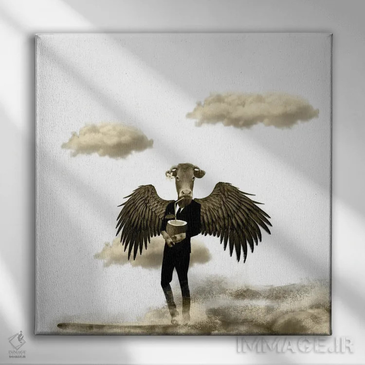 تابلو گاو هولی اثر کارولین کسلسی - نمای روبهرو روی دیوار