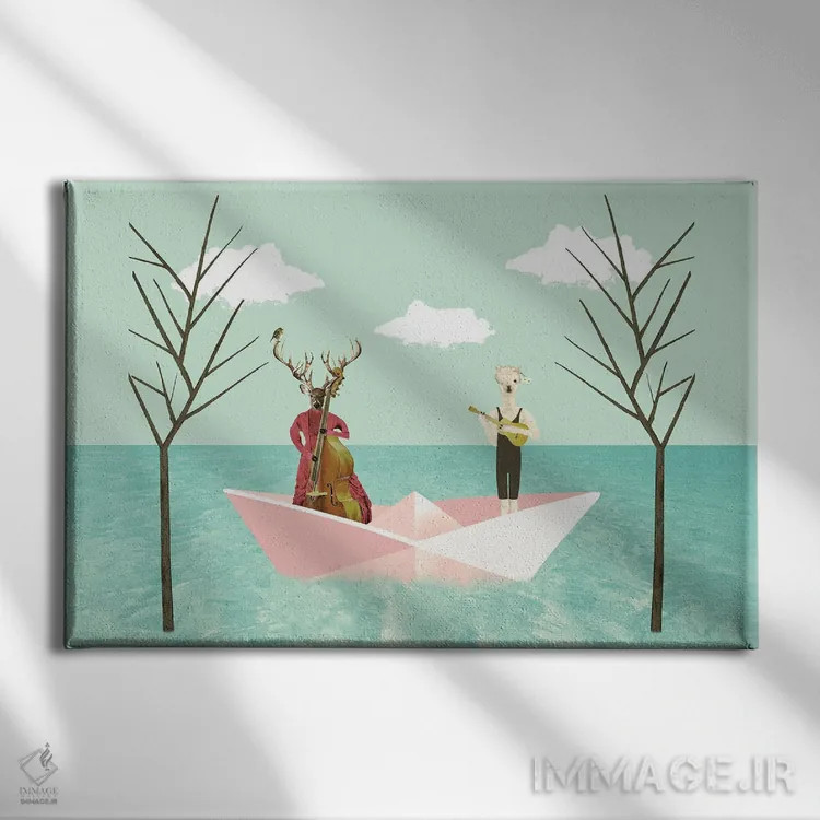 تابلو ماجراهای جدید در پیش اثر کارولین کسلسی - نمای روبهرو روی دیوار