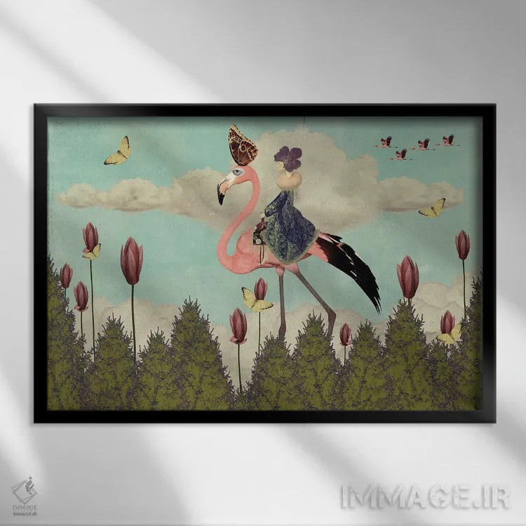 تابلو به بالا نگاه کن - افقی اثر کارولین کسلسی - نمای قابدار مشکی