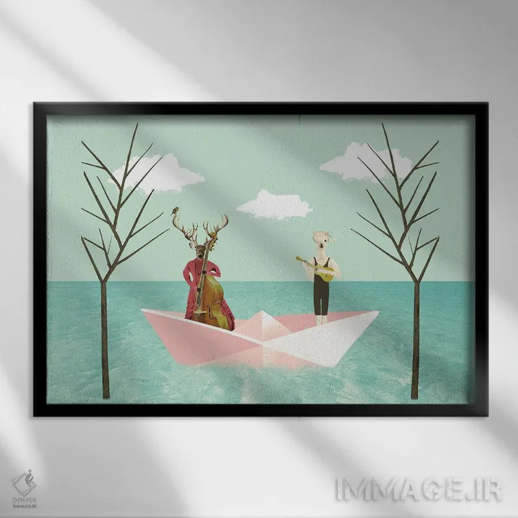 تابلو ماجراهای جدید در پیش اثر کارولین کسلسی - نمای قابدار مشکی