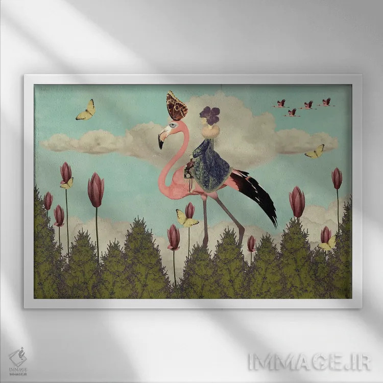 تابلو به بالا نگاه کن - افقی اثر کارولین کسلسی - نمای قابدار سفید