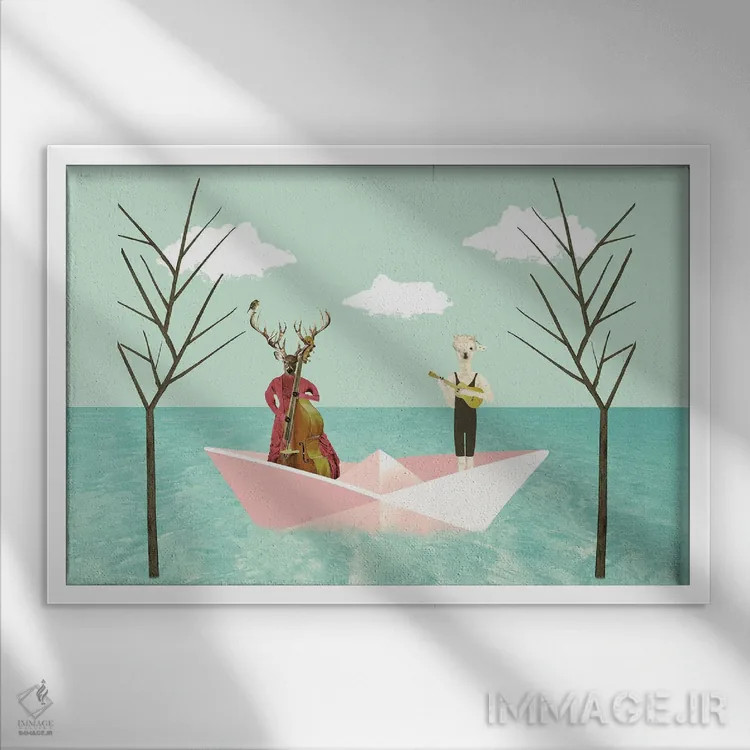 تابلو ماجراهای جدید در پیش اثر کارولین کسلسی - نمای قابدار سفید