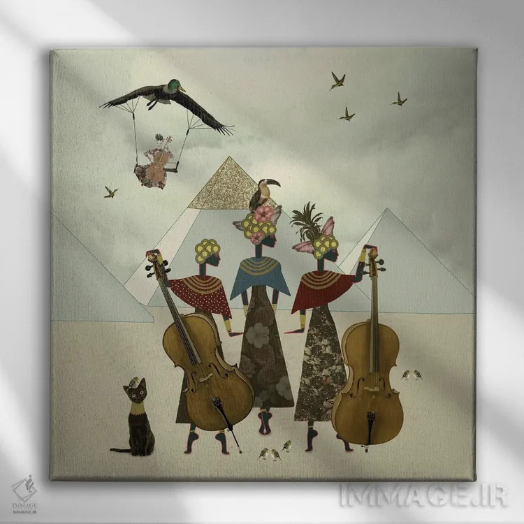 تابلو ورود به سرزمین عجایب اثر کارولین کسلسی - نمای روبهرو روی دیوار