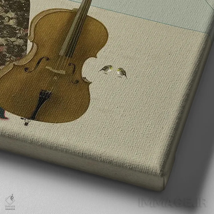 تابلو ورود به سرزمین عجایب اثر کارولین کسلسی - نمای نزدیک بافت بوم