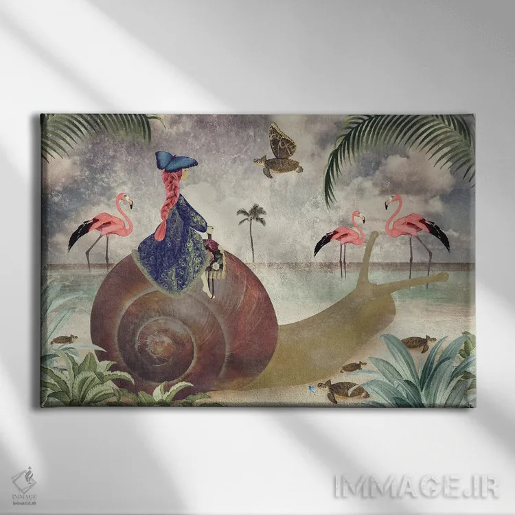 تابلو عجله نکن - افقی اثر کارولین کسلسی - نمای روبهرو روی دیوار