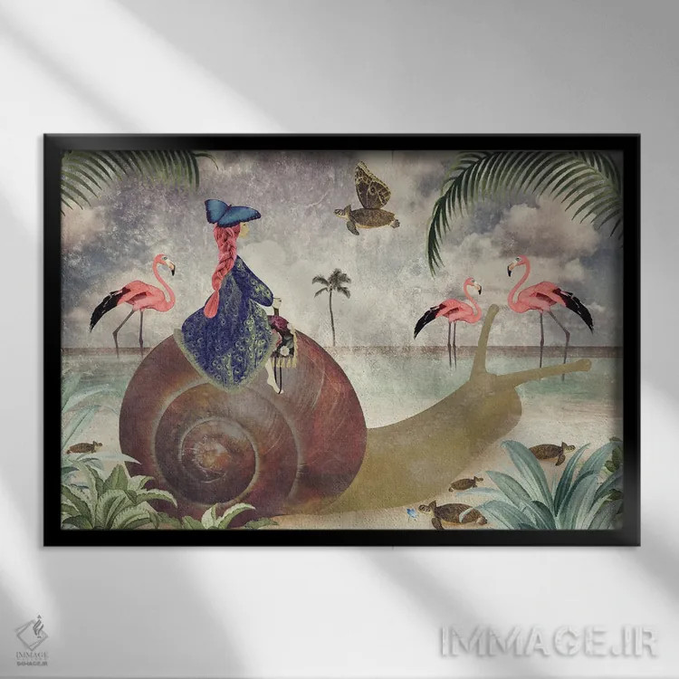 تابلو عجله نکن - افقی اثر کارولین کسلسی - نمای قابدار مشکی