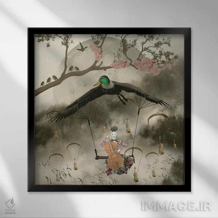 تابلو تاب اثر کارولین کسلسی - نمای قابدار مشکی