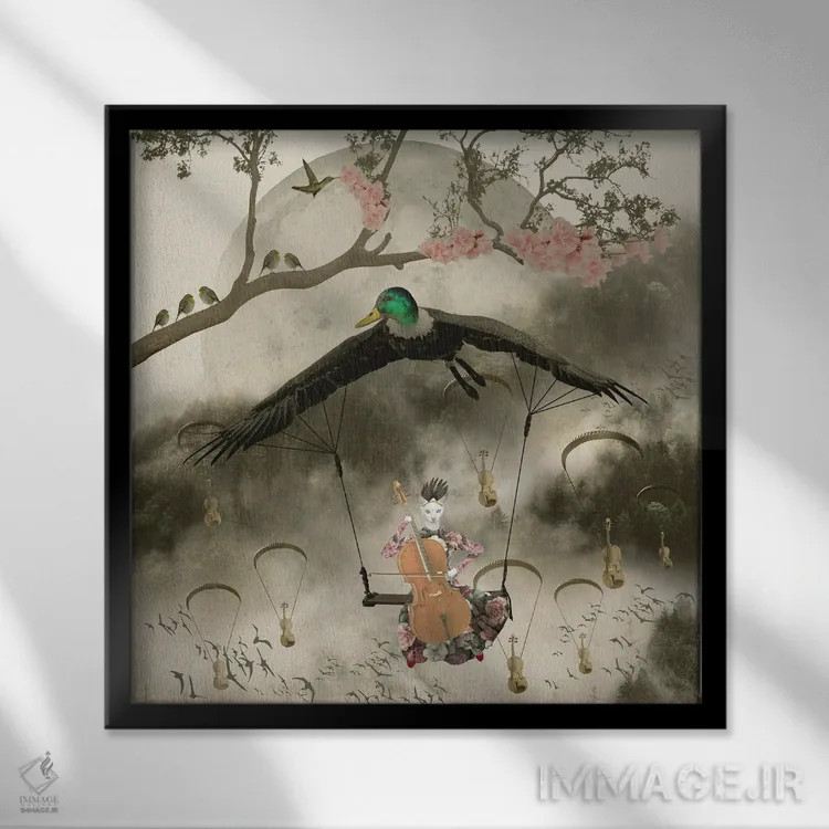 تابلو تاب اثر کارولین کسلسی - نمای قابدار مشکی