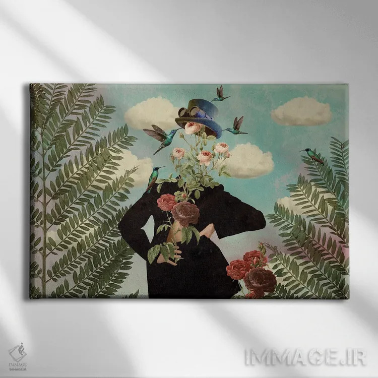 تابلو گلهای وحشی - افقی اثر کارولین کسلسی - نمای روبهرو روی دیوار