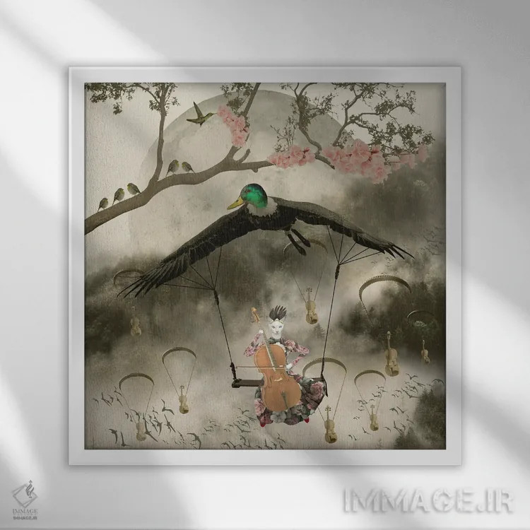 تابلو تاب اثر کارولین کسلسی - نمای قابدار سفید