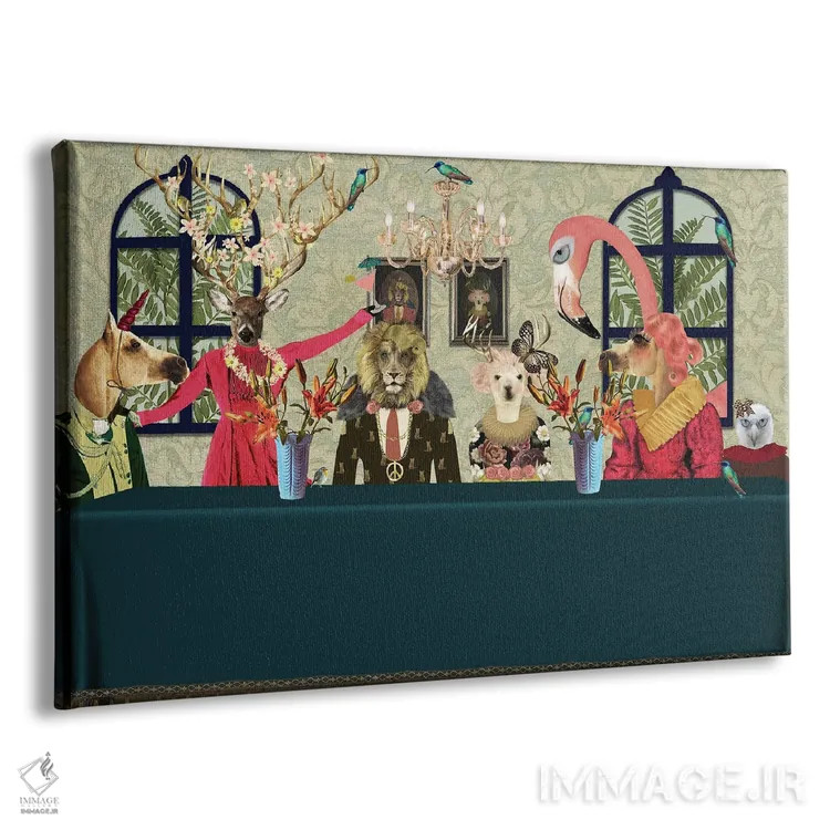 تابلو جانوران مهمانی اثر کارولین کسلسی - نمای پرسپکتیو محصول