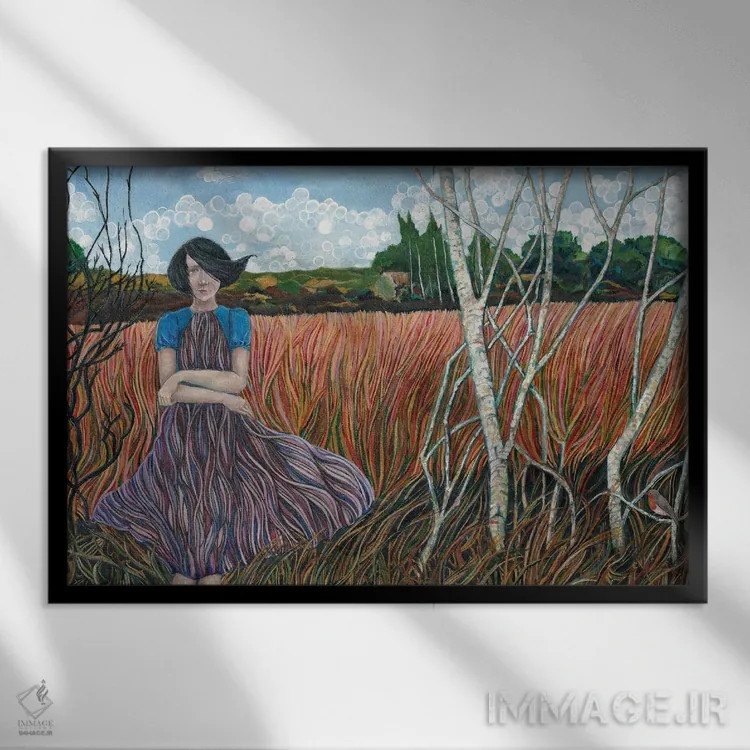 تابلو تعادل زمین اثر کترین پاتریکسون - نمای قابدار مشکی