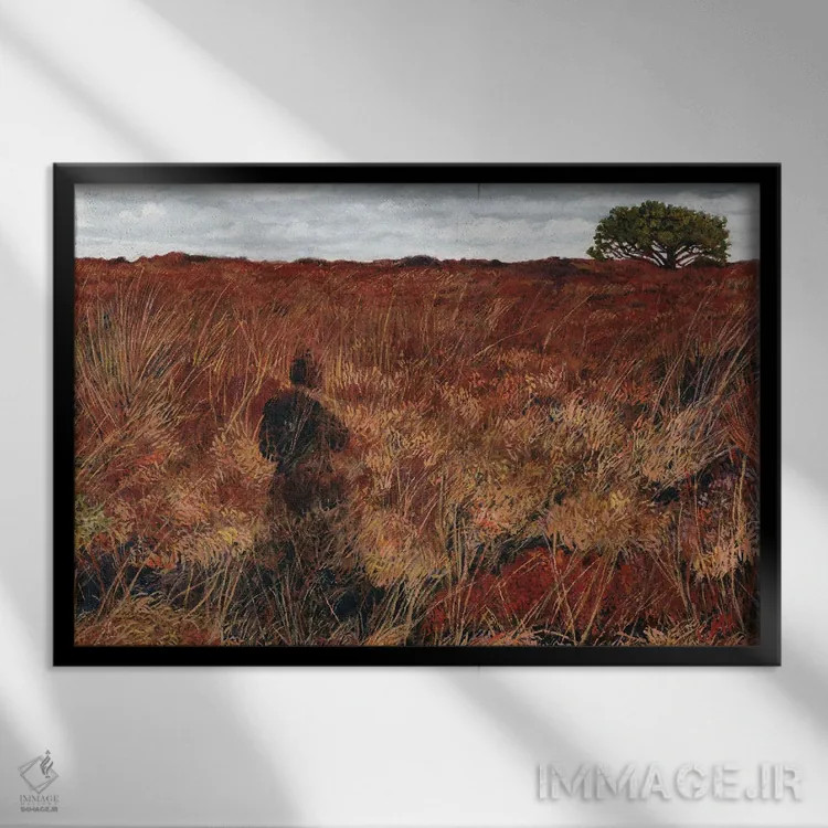 تابلو سایه بر زمین اثر کترین پاتریکسون - نمای قابدار مشکی