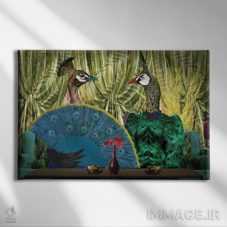 تابلو شب قرار عاشقانه اثر کارولین کسلسی - نمای روبهرو روی دیوار