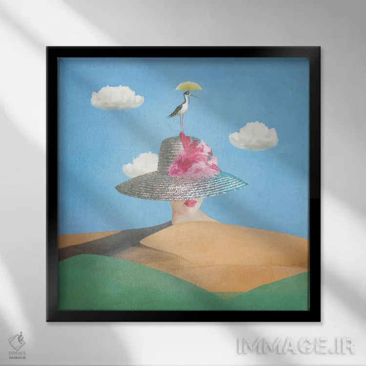 تابلو بر فراز جهان اثر کارولین کسلسی - نمای قابدار مشکی