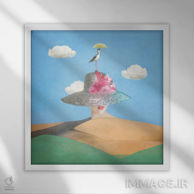 تابلو بر فراز جهان اثر کارولین کسلسی - نمای قابدار سفید