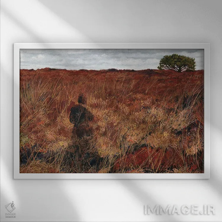 تابلو سایه بر زمین اثر کترین پاتریکسون - نمای قابدار سفید