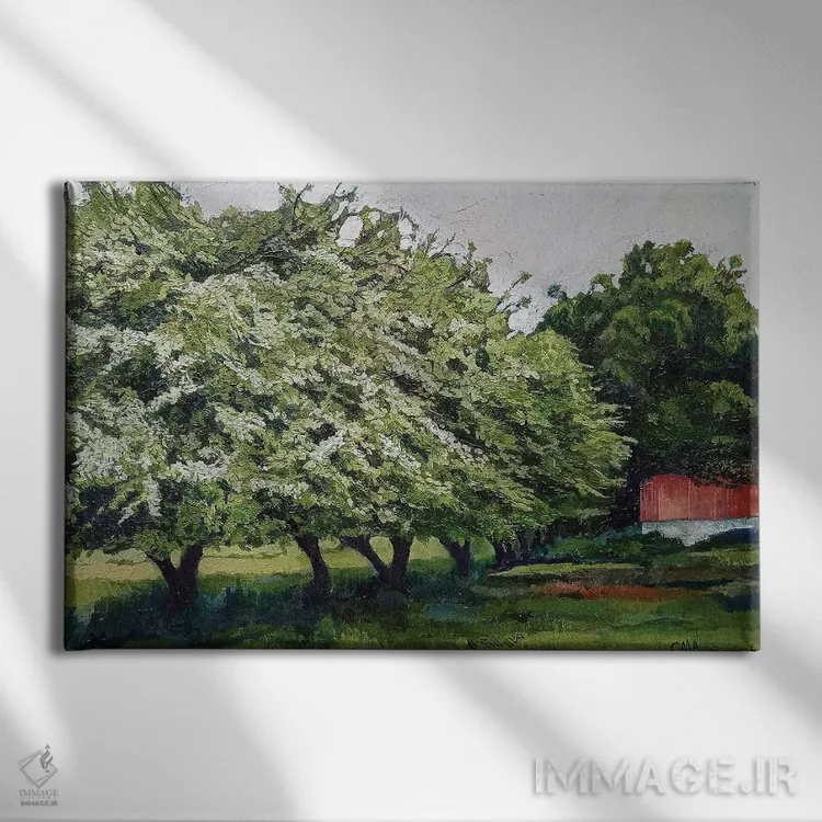 تابلو باغ ماه مه اثر کترین پاتریکسون - نمای روبهرو روی دیوار