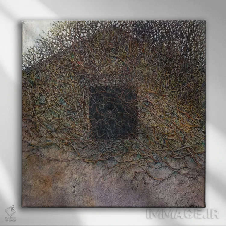 تابلو پنجره شب اثر کترین پاتریکسون - نمای روبهرو روی دیوار