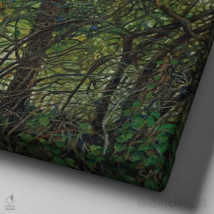 تابلو نقشه فنچ (پرنده) اثر کترین پاتریکسون - نمای نزدیک بافت بوم