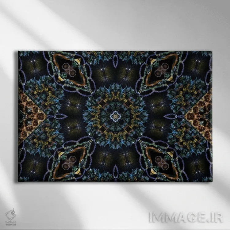 تابلو کالیدوسکوپ حشیش ۱۰ (هنر انتزاعی) اثر نائوم دورخمان - نمای روبهرو روی دیوار