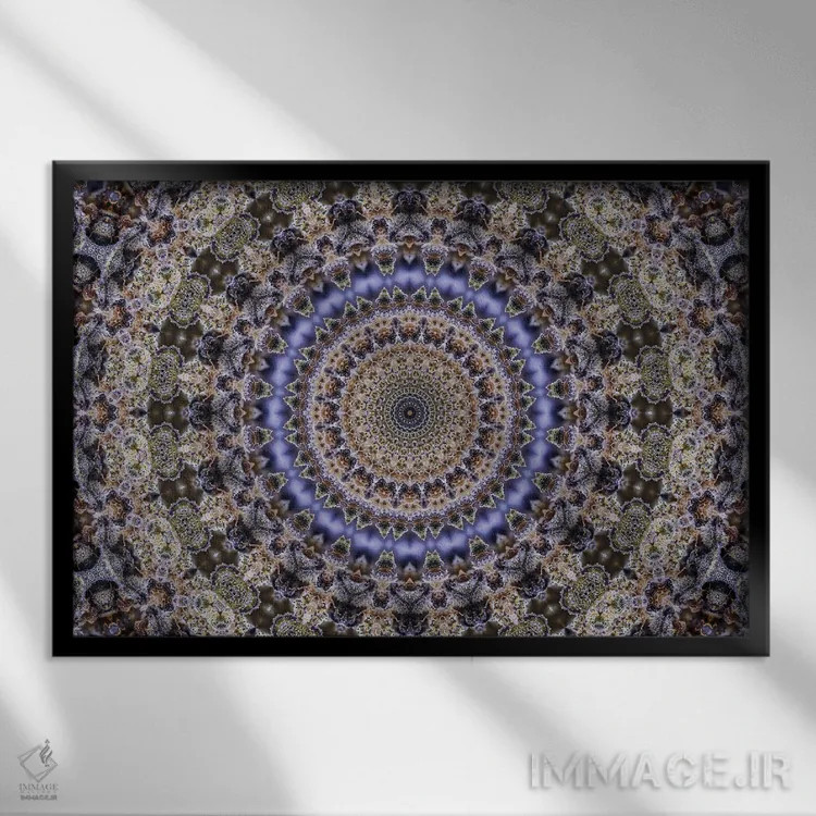 تابلو کالیدوسکوپ حشیش ۱ (هنر انتزاعی) اثر نائوم دورخمان - نمای قابدار مشکی