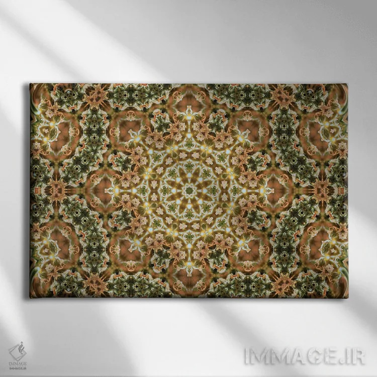 تابلو کالیدوسکوپ حشیش ۱۹ (هنر انتزاعی) اثر نائوم دورخمان - نمای روبهرو روی دیوار
