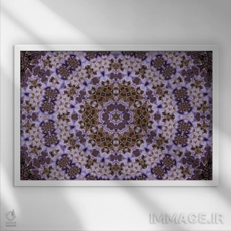 تابلو کالیدوسکوپ حشیش ۹ (هنر انتزاعی) اثر نائوم دورخمان - نمای قابدار سفید