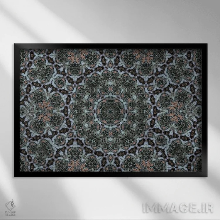 تابلو کالیدوسکوپ حشیش ۱۶ (هنر انتزاعی) اثر نائوم دورخمان - نمای قابدار مشکی