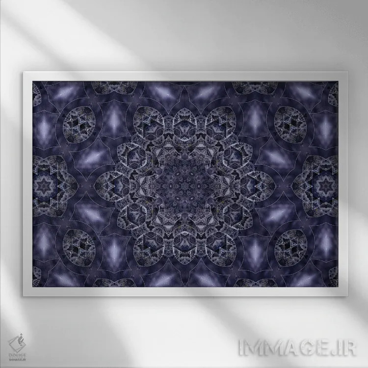 تابلو کالیدوسکوپ حشیش ۲۳ (هنر انتزاعی) اثر نائوم دورخمان - نمای قابدار سفید