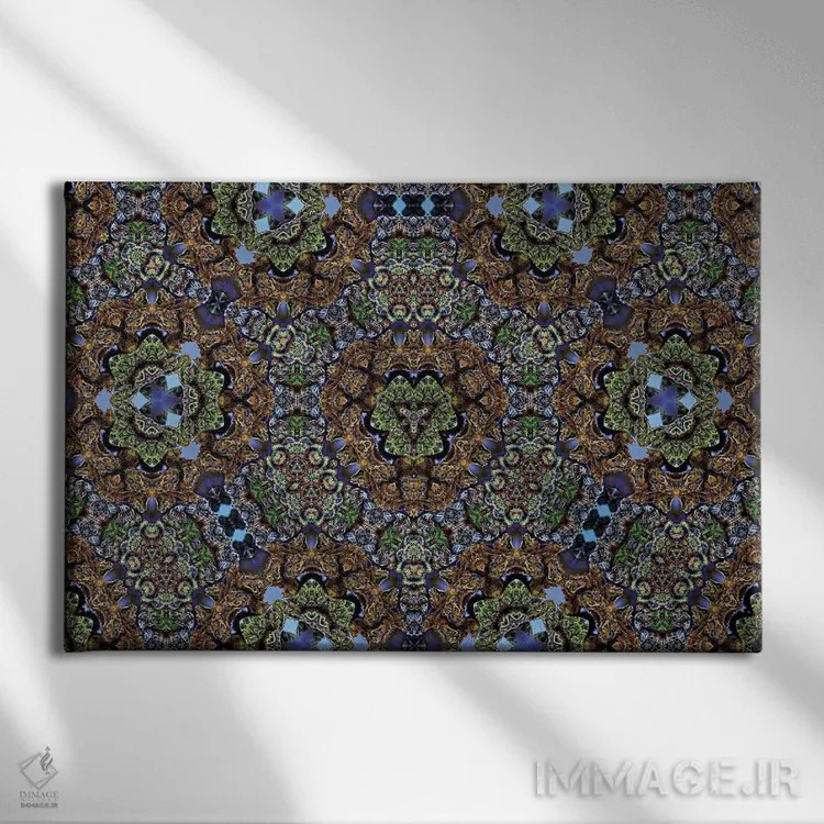 تابلو کالیدوسکوپ حشیش ۳ (هنر انتزاعی) اثر نائوم دورخمان - نمای روبهرو روی دیوار