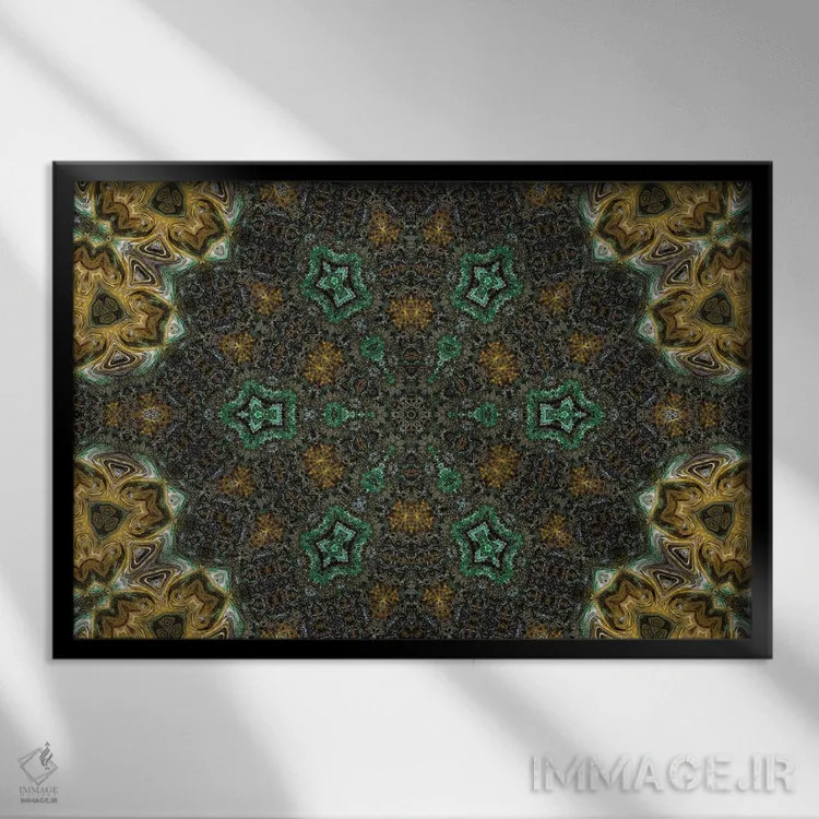 تابلو کالیدوسکوپ حشیش ۱۴ (هنر انتزاعی) اثر نائوم دورخمان - نمای قابدار مشکی
