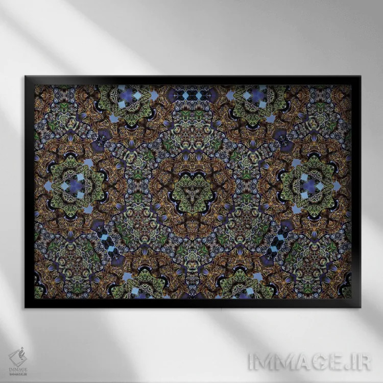 تابلو کالیدوسکوپ حشیش ۳ (هنر انتزاعی) اثر نائوم دورخمان - نمای قابدار مشکی