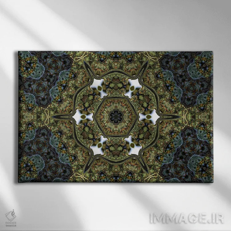 تابلو کالیودوسکوپ شاهدانه شمارهٔ ۲ اثر نائوم دورخمان - نمای روبهرو روی دیوار