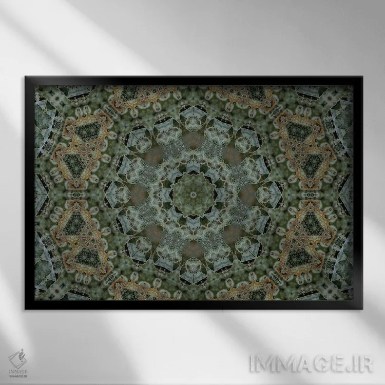 تابلو کالیودوسکوپ شاهدانه شمارهٔ ۱۲ اثر نائوم دورخمان - نمای قابدار مشکی